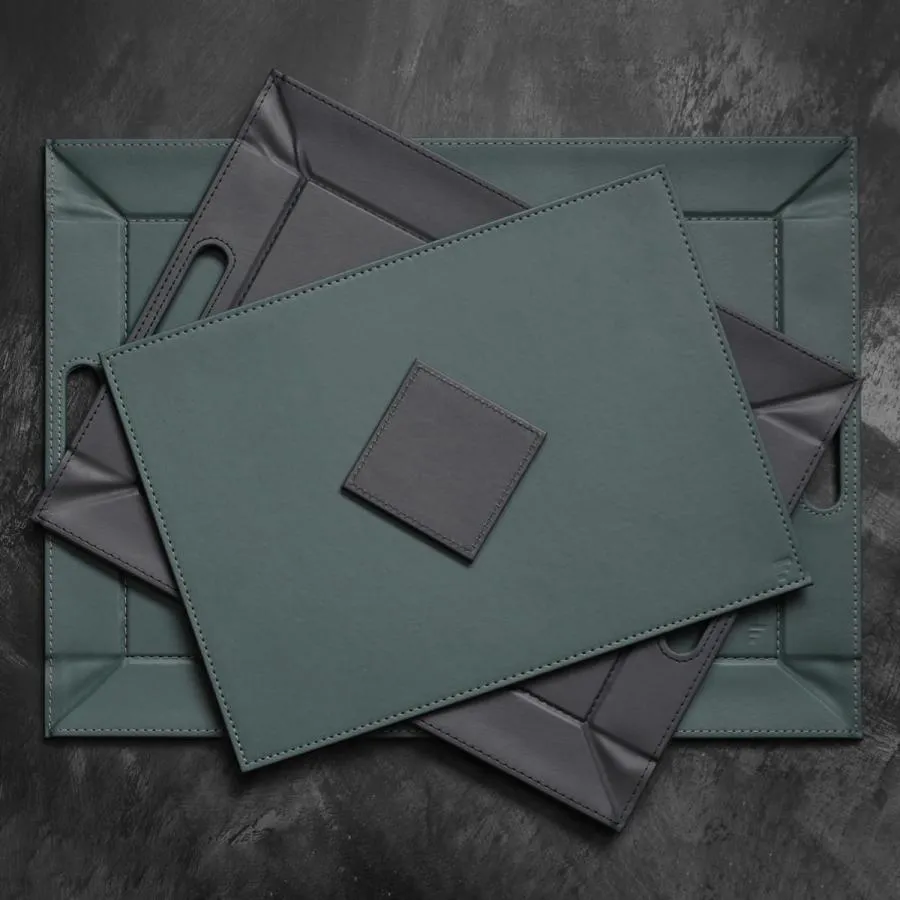 Untersetzer Petrol/Anthrazit, 4er Set