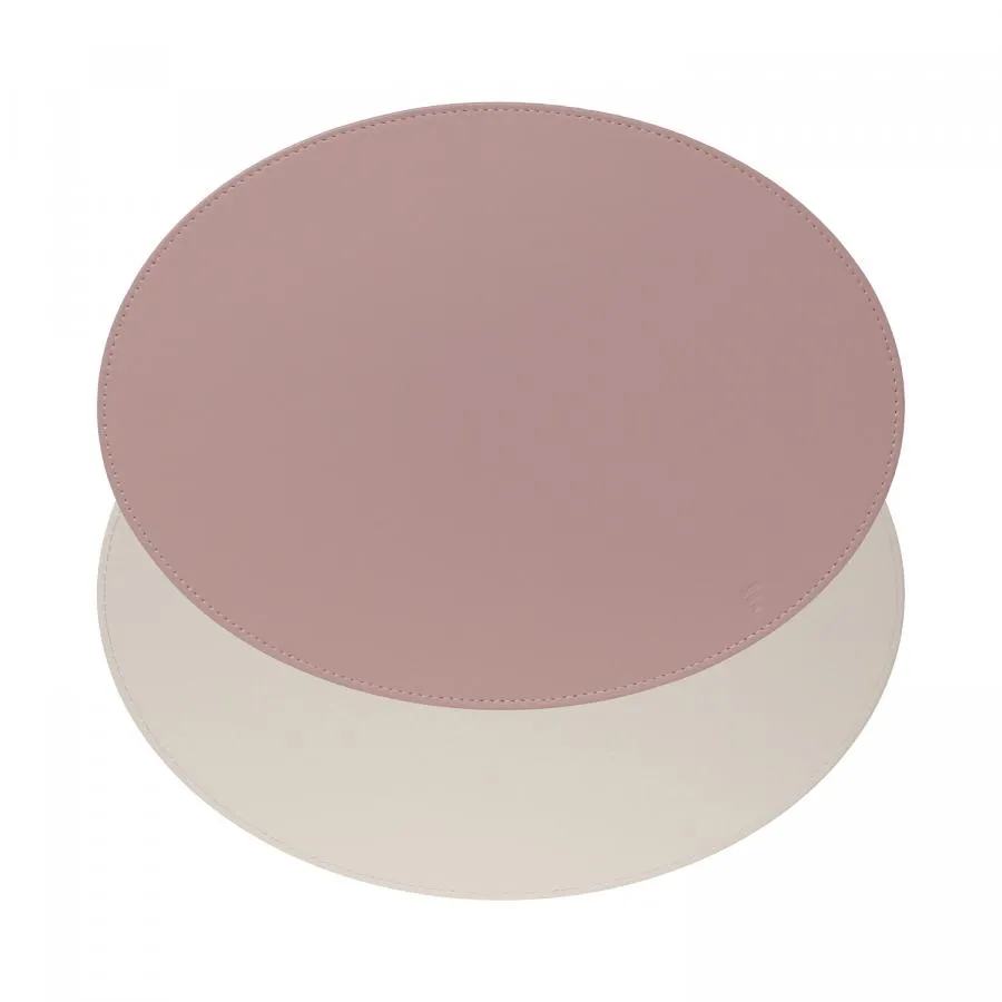 Platzset, Oval, Altrosa/Stein 45 x 34 cm