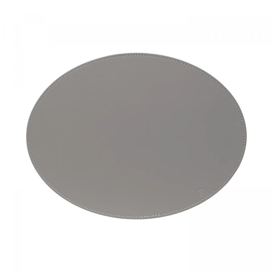 Platzset, Oval, Grau/Weiß 45 x 34cm