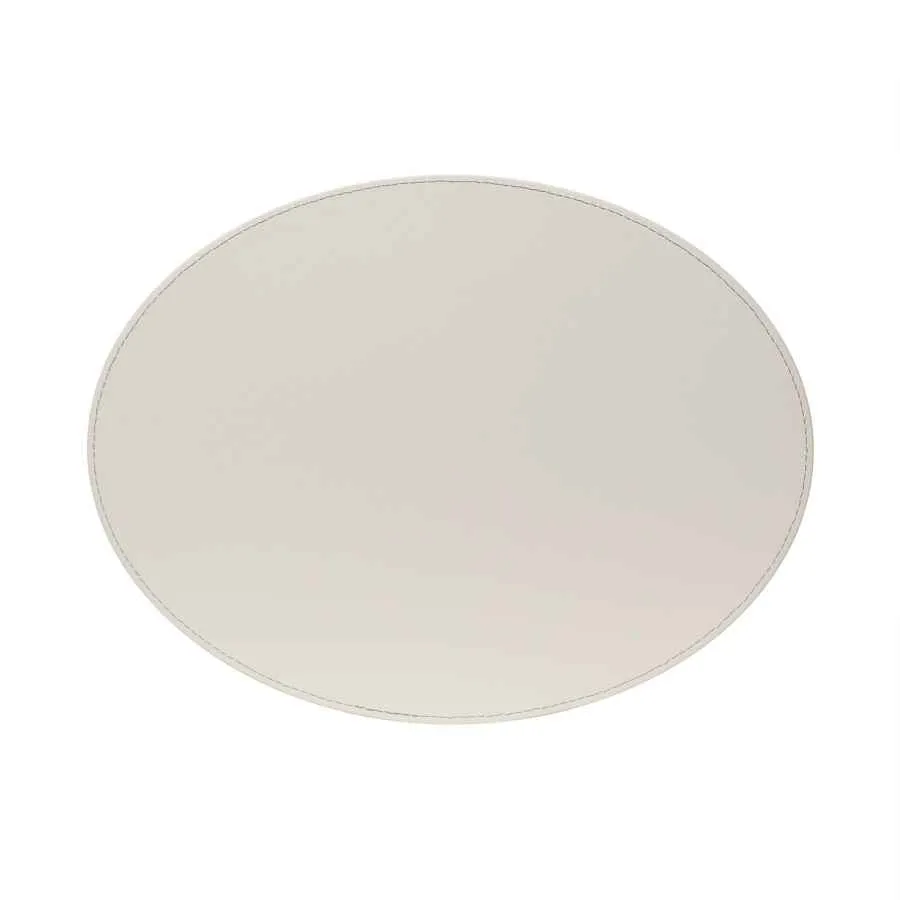 Platzset, Oval, Grau/Weiß 45 x 34cm