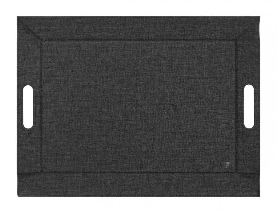 Tablett Textilstruktur gross 55 x 41 cm schwarz