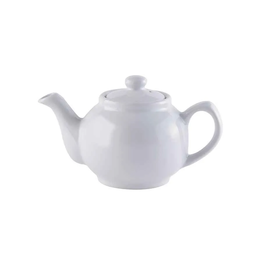 Teekanne 450 ml Steingut klassisch weiß, für 2 Tassen Teekanne 450 ml Steingut klassisch weiß, für 2 Tassen