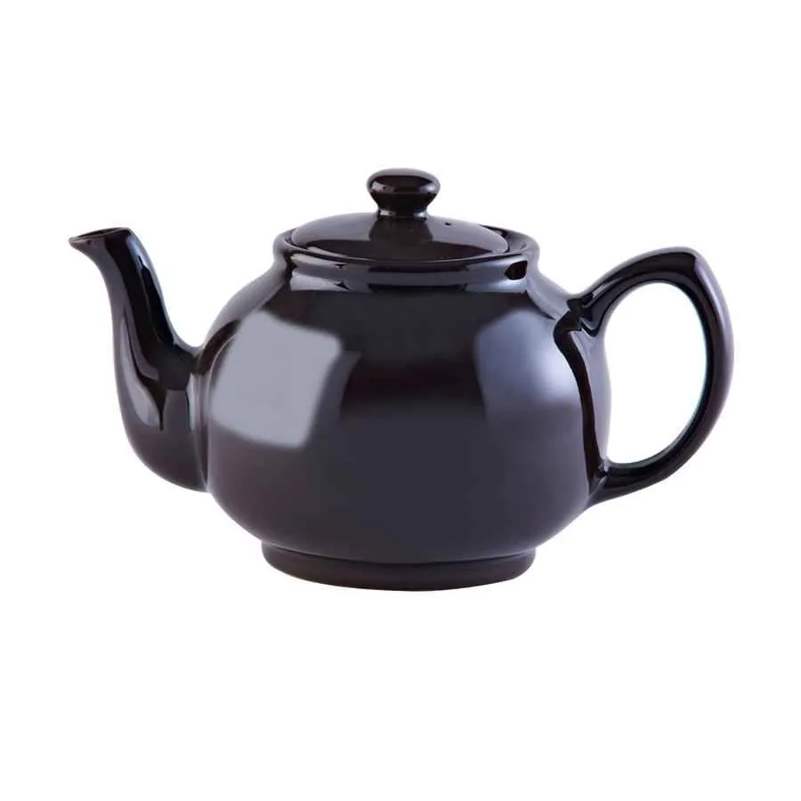 Teekanne 1100 ml Steingut klassisch rockingham braun, für 6 Tassen Teekanne 1100 ml Steingut klassisch rockingham braun, für 6 Tassen