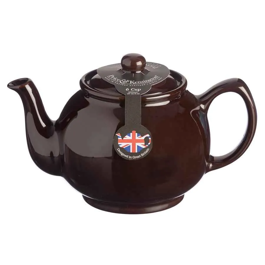 Teekanne 1500 ml Steingut klassisch rockingham braun, für 10 Tassen Teekanne 1500 ml Steingut klassisch rockingham braun, für 10 Tassen