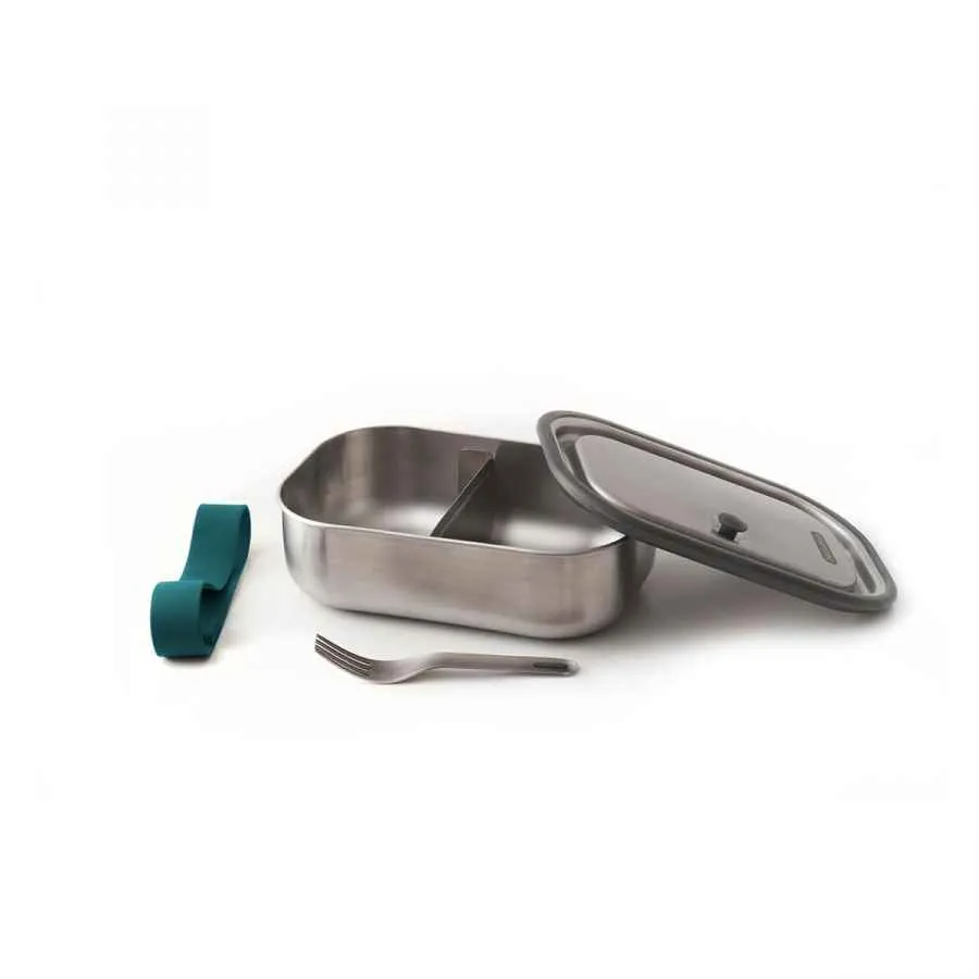 Edelstahl Lunch Box - Ozean, 1000 ml, Edelstahl/Silikon, Maße: 20 x 15 x 6,5 cm Edelstahl Lunch Box - Ozean, 1000 ml, Edelstahl/Silikon, Maße: 20 x 15 x 6,5 cm