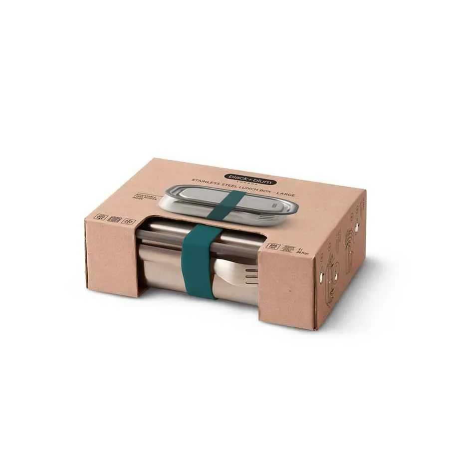 Edelstahl Lunch Box - Ozean, 1000 ml, Edelstahl/Silikon, Maße: 20 x 15 x 6,5 cm Edelstahl Lunch Box - Ozean, 1000 ml, Edelstahl/Silikon, Maße: 20 x 15 x 6,5 cm