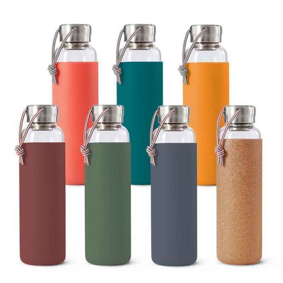 Wasserflasche 600 ml Glas Olive Wasserflasche 600 ml Glas Olive