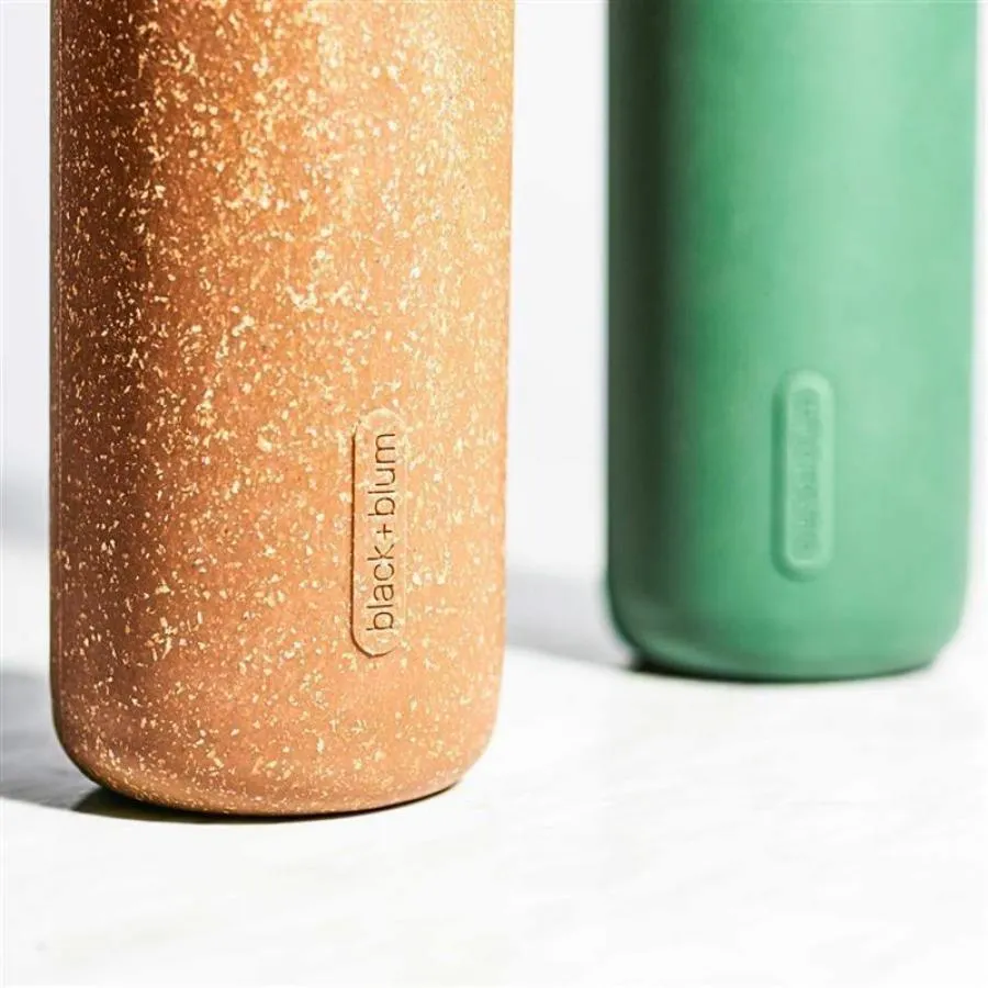 Wasserflasche 600 ml Glas Olive Wasserflasche 600 ml Glas Olive
