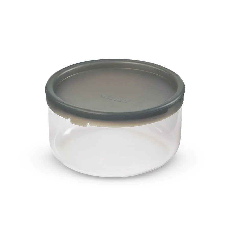 Lunchschale 750 ml aus Glas mit Schutzhülle, Mandel