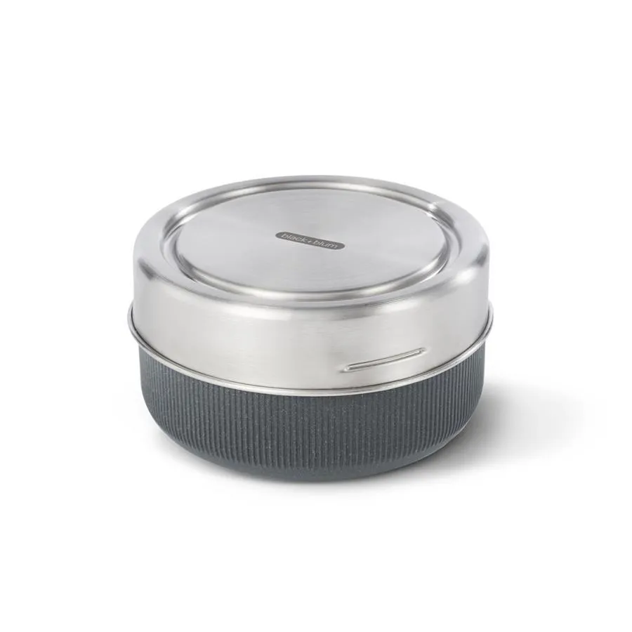 Lunchschale 750 ml aus Glas mit Schutzhülle, Schiefer Lunchschale 750 ml aus Glas mit Schutzhülle, Schiefer