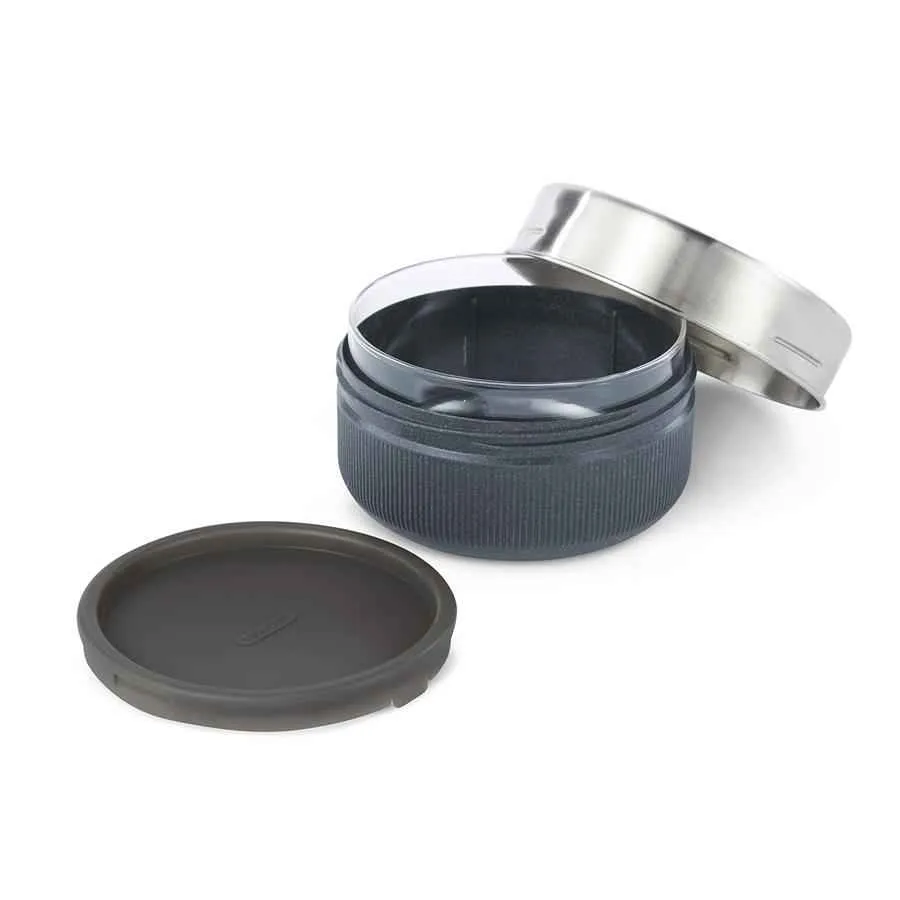 Lunchschale 750 ml aus Glas mit Schutzhülle, Schiefer Lunchschale 750 ml aus Glas mit Schutzhülle, Schiefer
