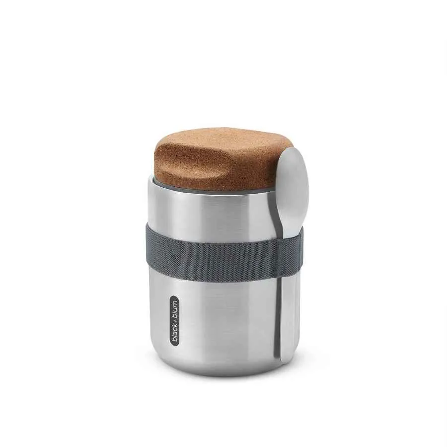 Lunch-Thermo Becher, 550 ml, Edelstahl /Kork, Maße: 10 x 10 x 15,3 cm Lunch-Thermo Becher, 550 ml, Edelstahl /Kork, Maße: 10 x 10 x 15,3 cm