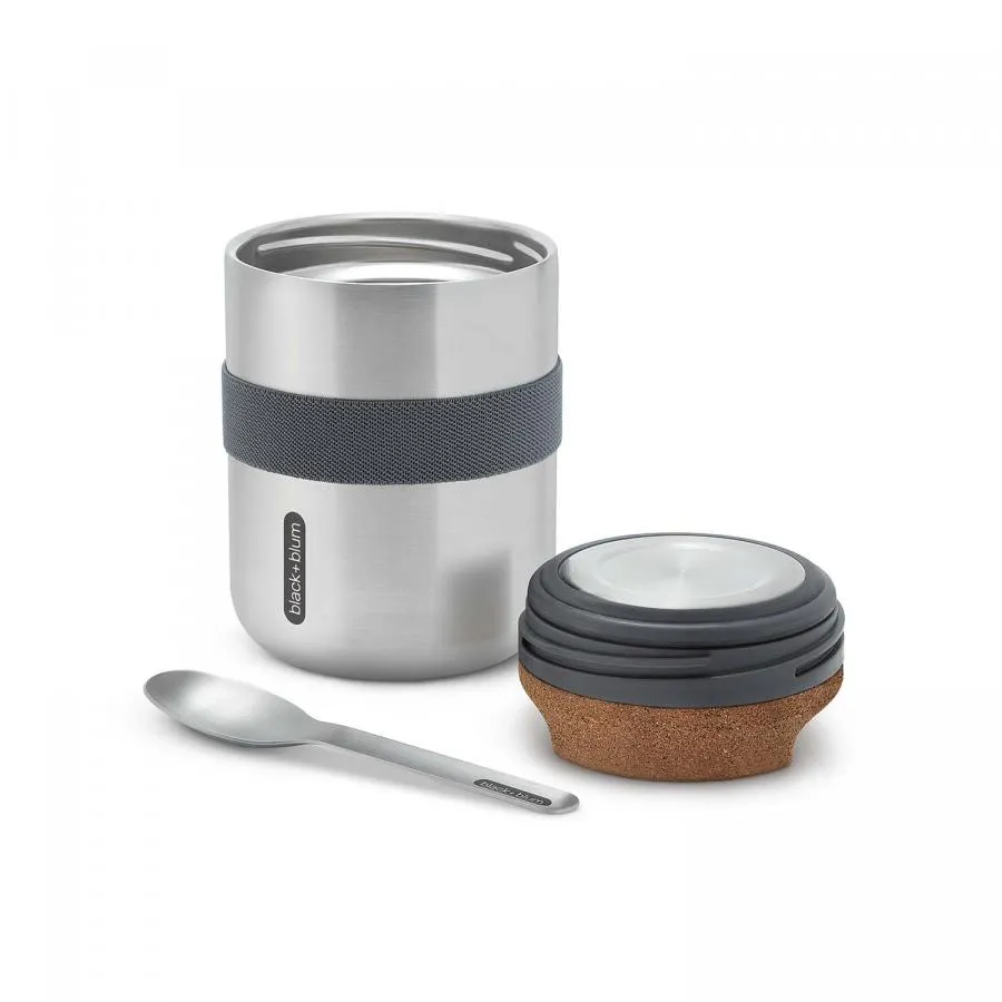 Lunch-Thermo Becher, 550 ml, Edelstahl /Kork, Maße: 10 x 10 x 15,3 cm Lunch-Thermo Becher, 550 ml, Edelstahl /Kork, Maße: 10 x 10 x 15,3 cm