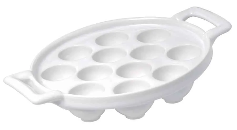 SCHNECKENPFANNE (für 12 Schnecken) Weiss SCHNECKENPFANNE (für 12 Schnecken) Weiss