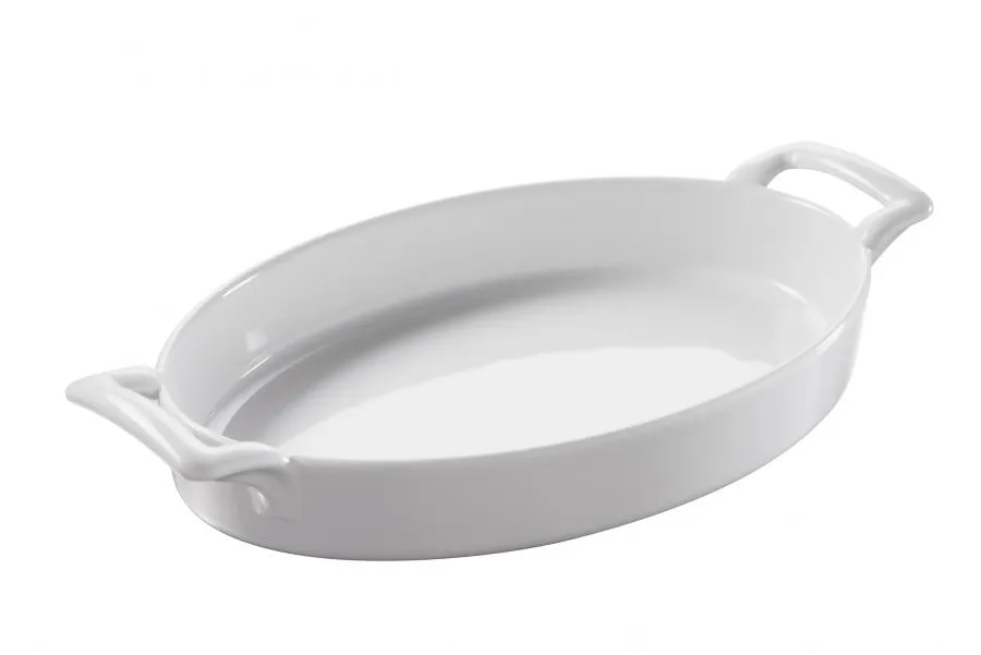 AUFLAUFFORM 100 cl OVAL MIT GRIFFEN Weiss