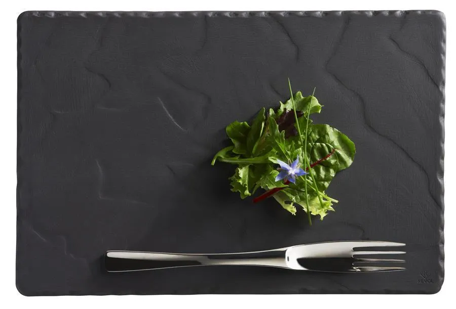 TELLER/ PLATTE/ BURGERTELLER/ STEAKTELLER/ SERVIERPLATTE 30 x 20 cm RECHTECKIG Matt schiefer