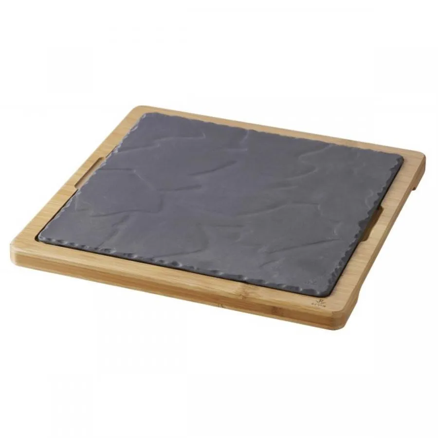 BURGER & STEAKTELLER QUADRATISCH 25 x 25 cm Schieferoptik