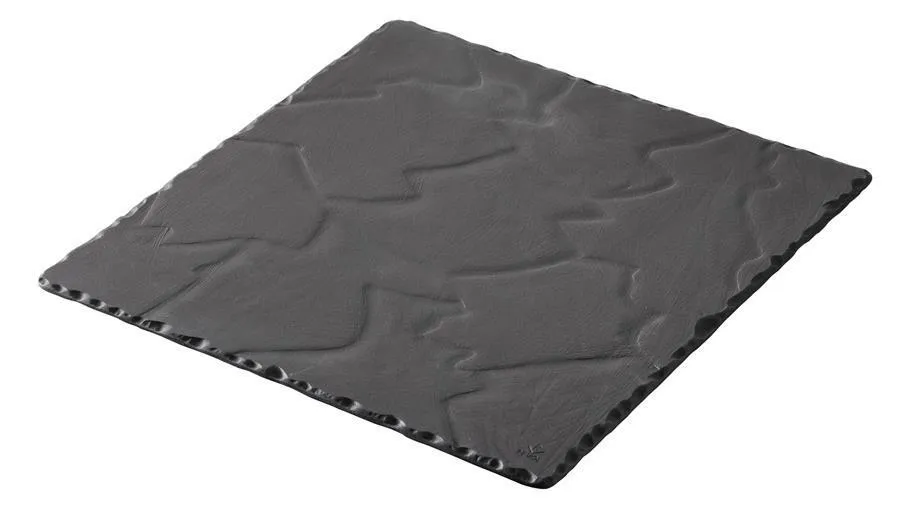 TELLER/ BURGERTELLER/ STEAKTELLER/ SERVIERPLATTE 30 x 30 cm QUADRATISCH Matt schiefer TELLER/ BURGERTELLER/ STEAKTELLER/ SERVIERPLATTE 30 x 30 cm QUADRATISCH Matt schiefer
