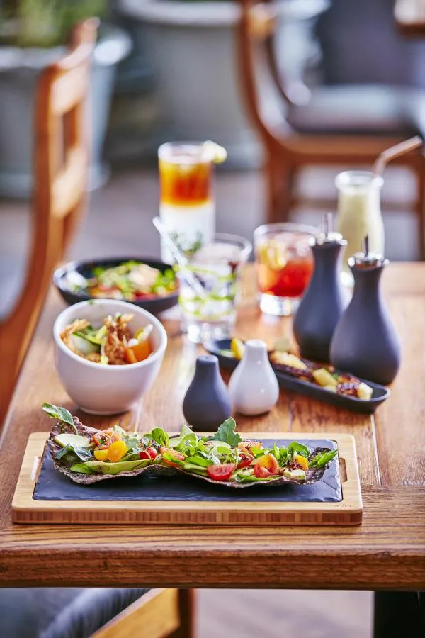 HOLZTABLETT 34 x 19,5 cm FÜR STEAKTELLER 30 x 16 cm Bambus