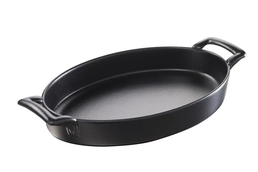 AUFLAUFFORM 100 cl OVAL MIT GRIFFEN Gusseisenoptik REVOL AUFLAUFFORM 100 cl OVAL MIT GRIFFEN Gusseisenoptik REVOL