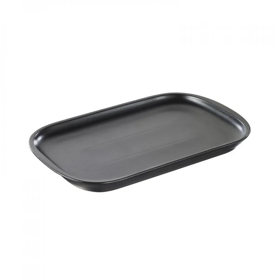 RECHTECKIGE FLEISCH-/ STEAKPLATTE 29 cm gusseisen Optik RECHTECKIGE FLEISCH-/ STEAKPLATTE 29 cm gusseisen Optik