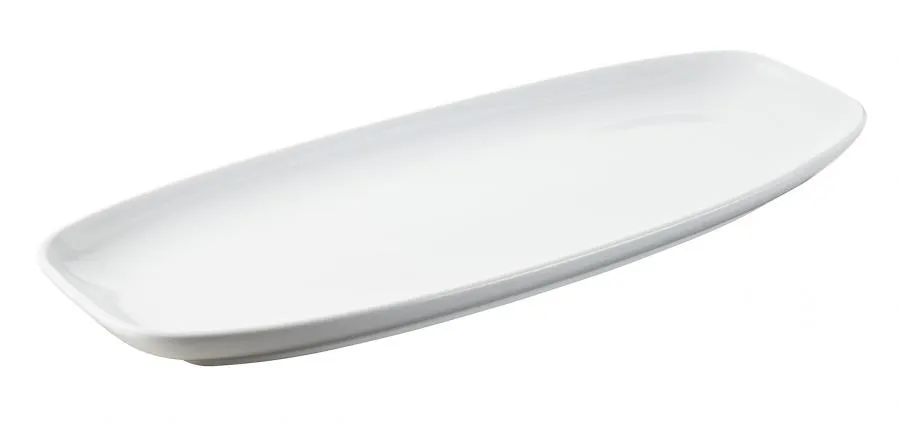 CLUB TELLER/ PLATTE/ SERVIERPLATTE 36 cm x 15 cm Weiss