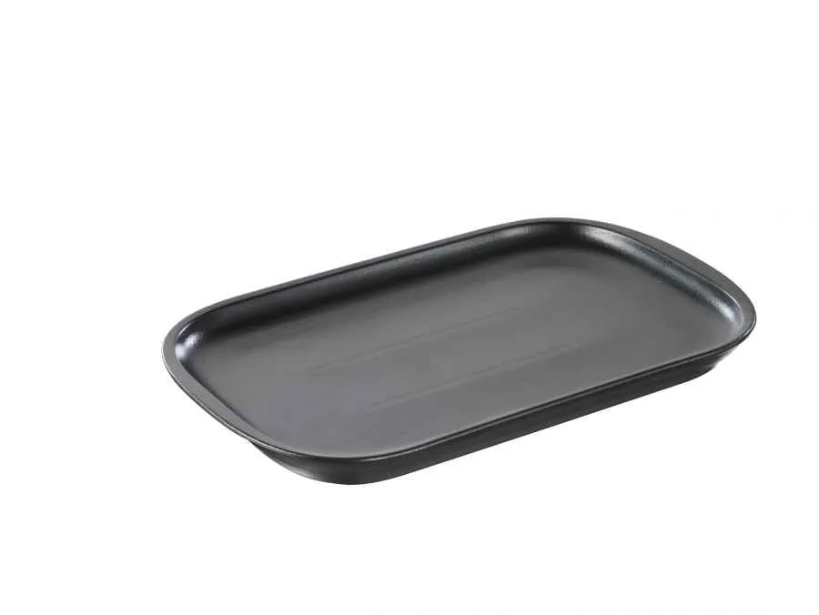 FLEISCH & STEAKPLATTE RECHTECKIG 32 cm gusseisen Optik