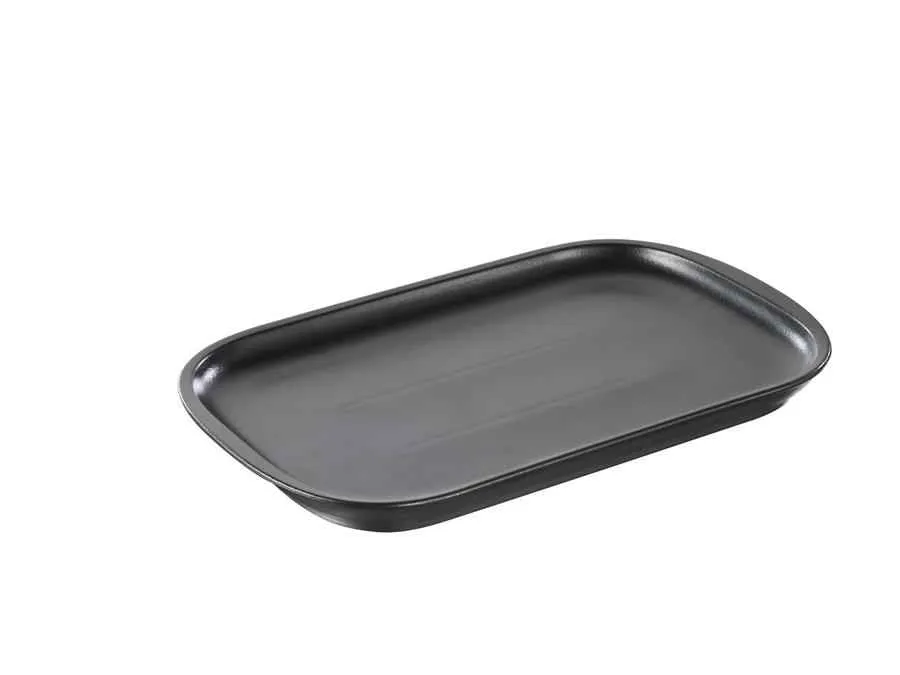 RECHTECKIGE FLEISCH-/ STEAKPLATTE 32 cm gusseisen Optik RECHTECKIGE FLEISCH-/ STEAKPLATTE 32 cm gusseisen Optik