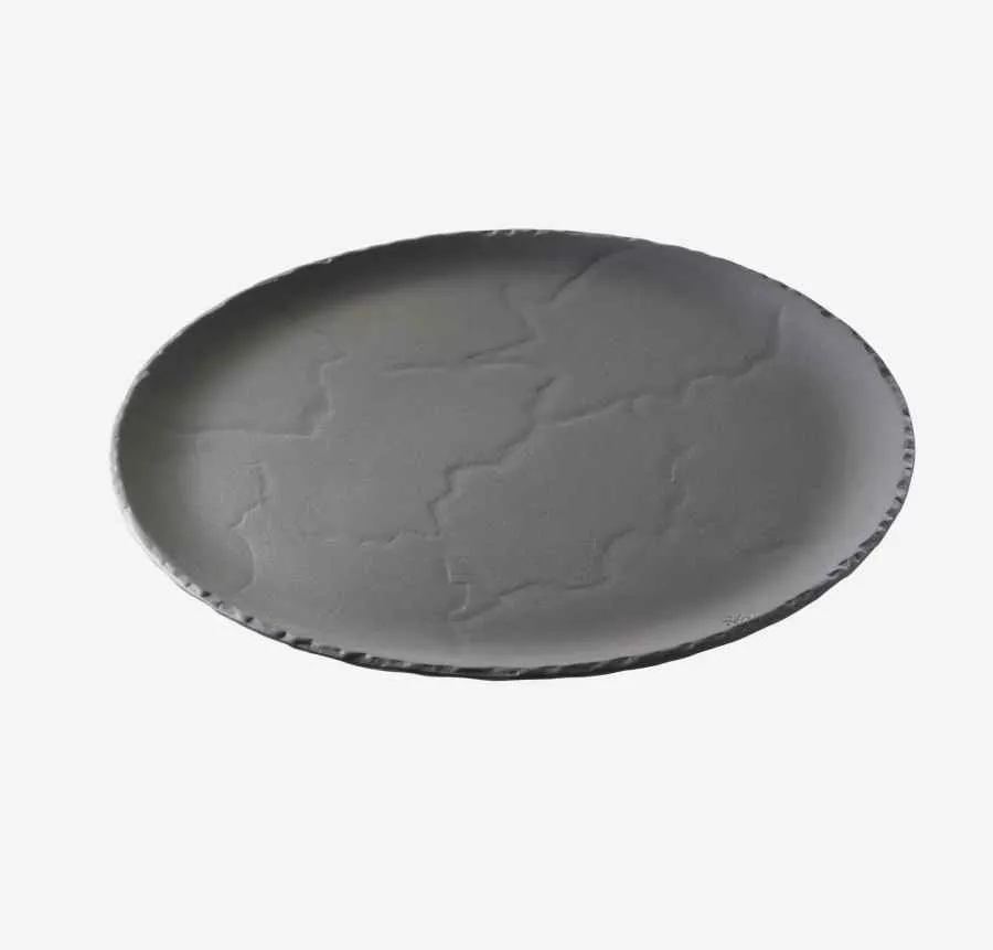 BURGER & STEAKTELLER rund 26,8 cm Matt schiefer