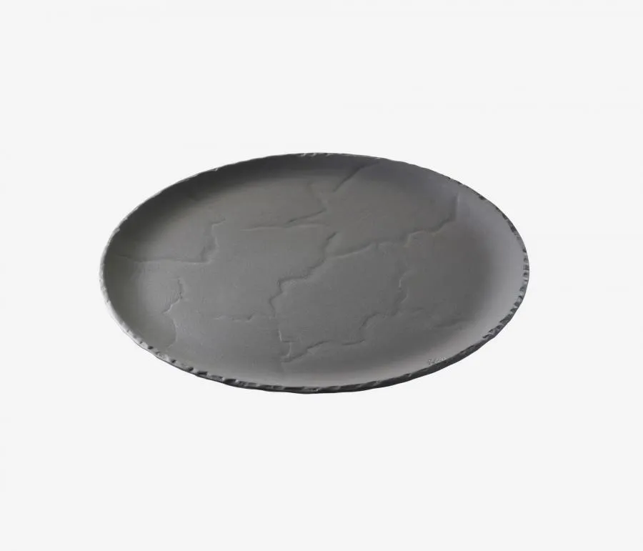 STEAKTELLER RUND 20 cm Matt schiefer