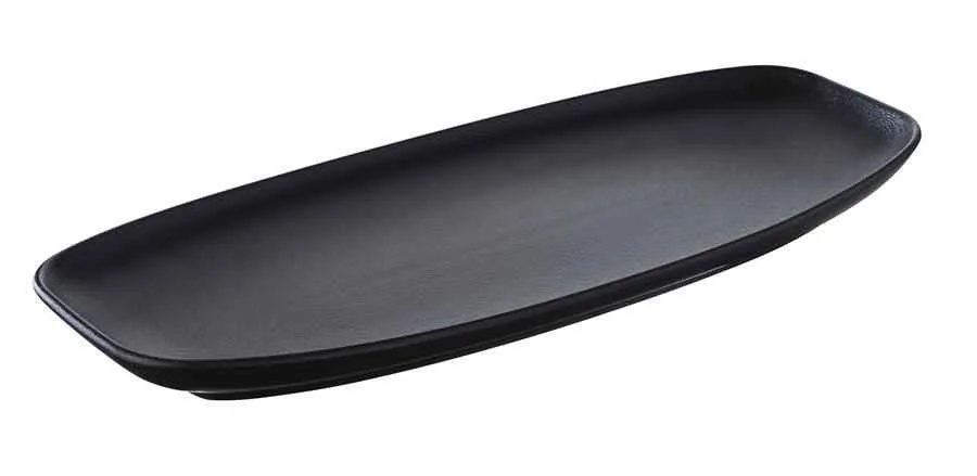 CLUB TELLER/ PLATTE/ SERVIERPLATTE 36 cm x 15 cm in gusseisener Optik CLUB TELLER/ PLATTE/ SERVIERPLATTE 36 cm x 15 cm in gusseisener Optik