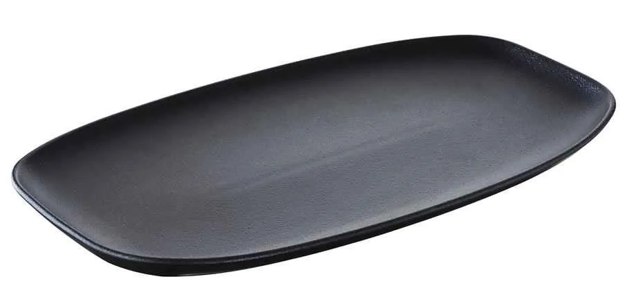 CLUB TELLER/ PLATTE/ SERVIERPLATTE 31 x 21 cm in gusseisener Optik CLUB TELLER/ PLATTE/ SERVIERPLATTE 31 x 21 cm in gusseisener Optik