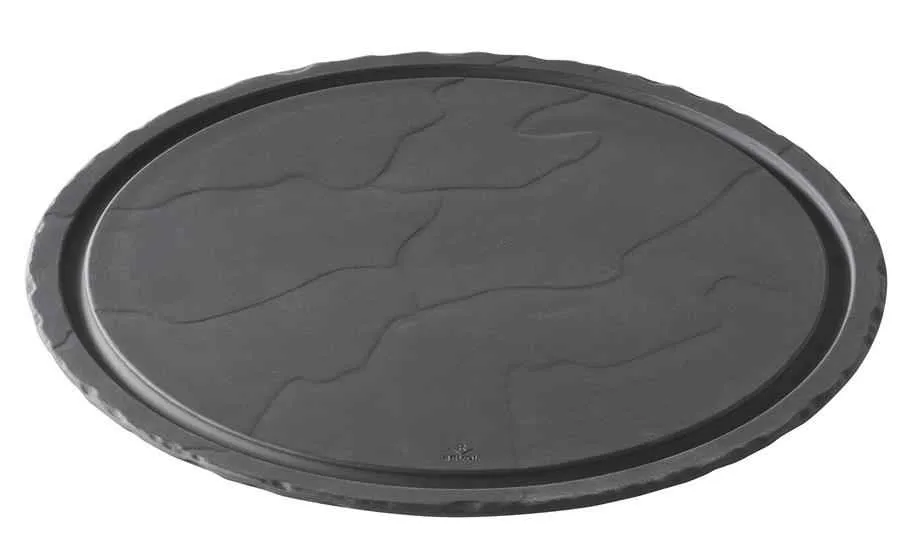 RUNDER TELLER/ STEAKTELLER 30 cm Matt schiefer