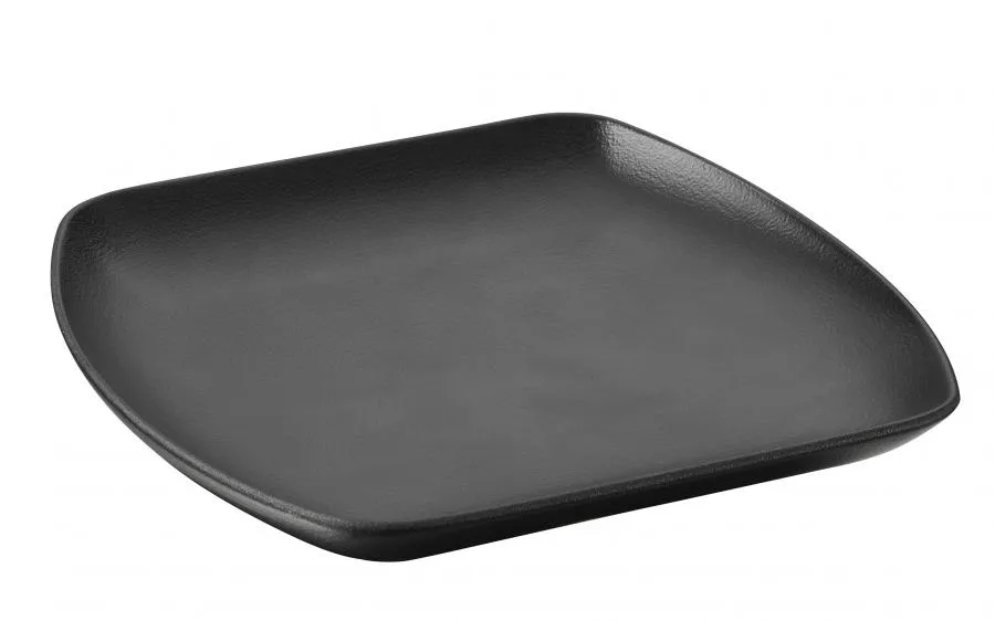 CLUB QUADRATISCHER TELLER 20 cm in gusseisener Optik