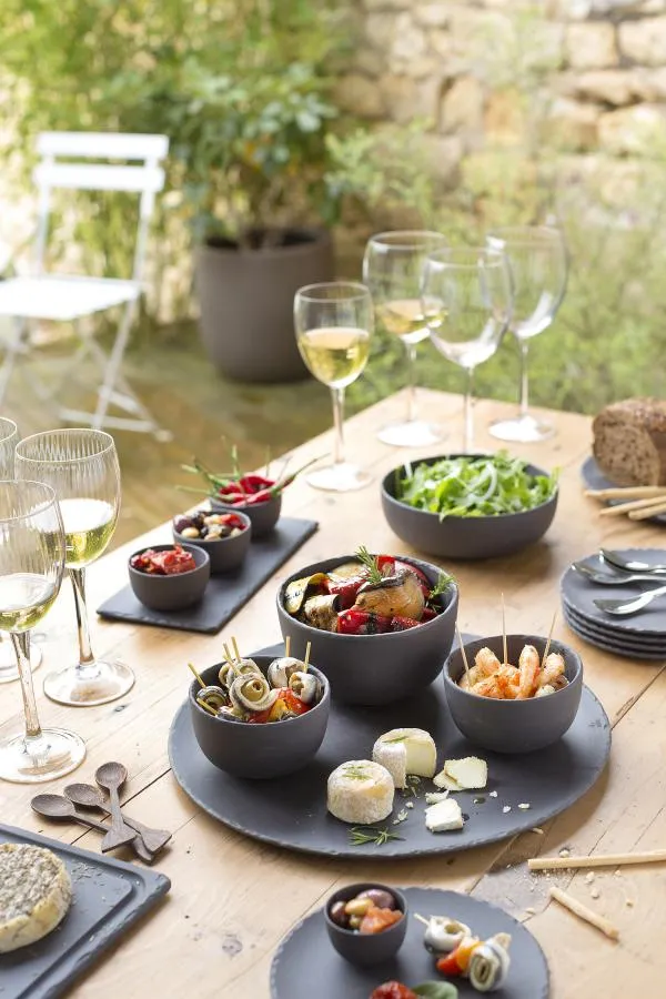 SCHALE für Beilagen 60 cl Matt schiefer styl