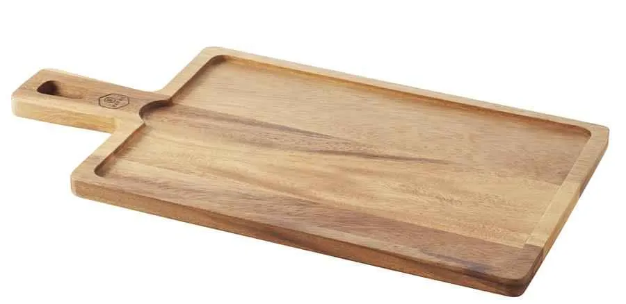 HOLZBRETTCHEN 43 x 23 cm, RECHTECKIG FÜR TELLER/ PLATTE 30 x 20 cm Akazie