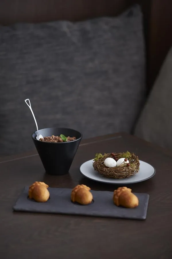 EQUINOXE FLACHER TELLER/BROTTELLER 16 cm Pfeffer