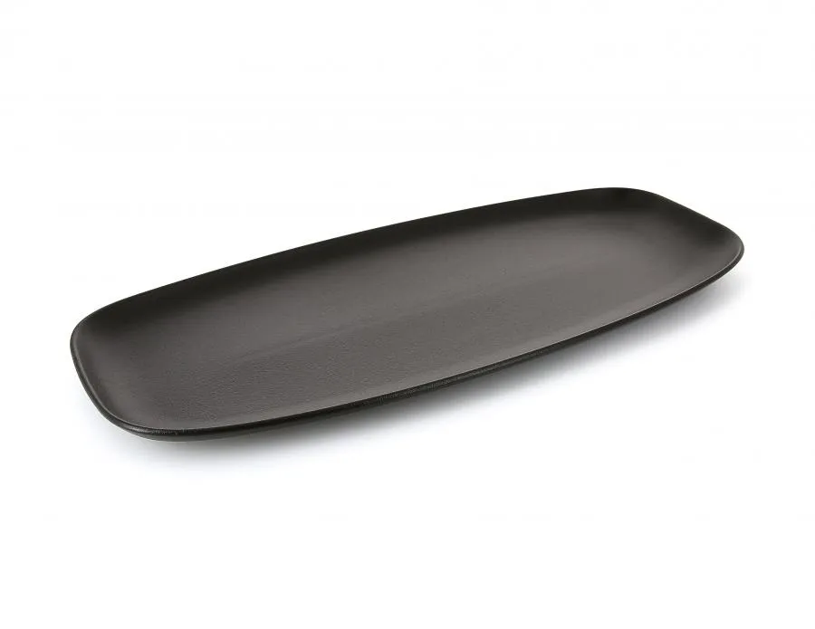 CLUB PLATTE/ SERVIERPLATTE RECHTECKIG in gusseisener Optik