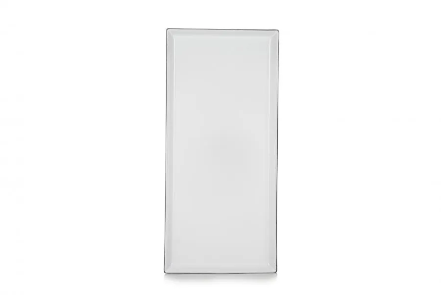 EQUINOXE RECHTECKIGE PLATTE/RECHTECKIGER TELLER 32,5 cm Weiss Kumulus
