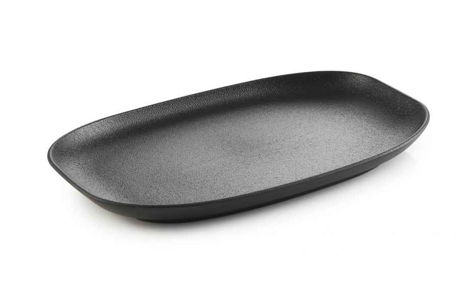 CLUB TELLER/ PLATTE/ SERVIERPLATTE 29 cm in gusseisener Optik