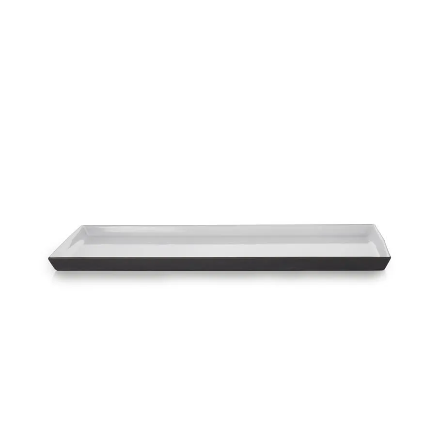 EQUINOXE RECHTECKIGE SERVIERPLATTE 55,5 cm Kumuluswolke weiss