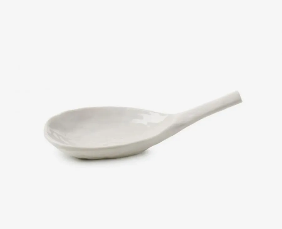 YLI AMUSE GUEULE LÖFFEL/ ABLAGE-LÖFFEL 9 CM Alabaster Weiss