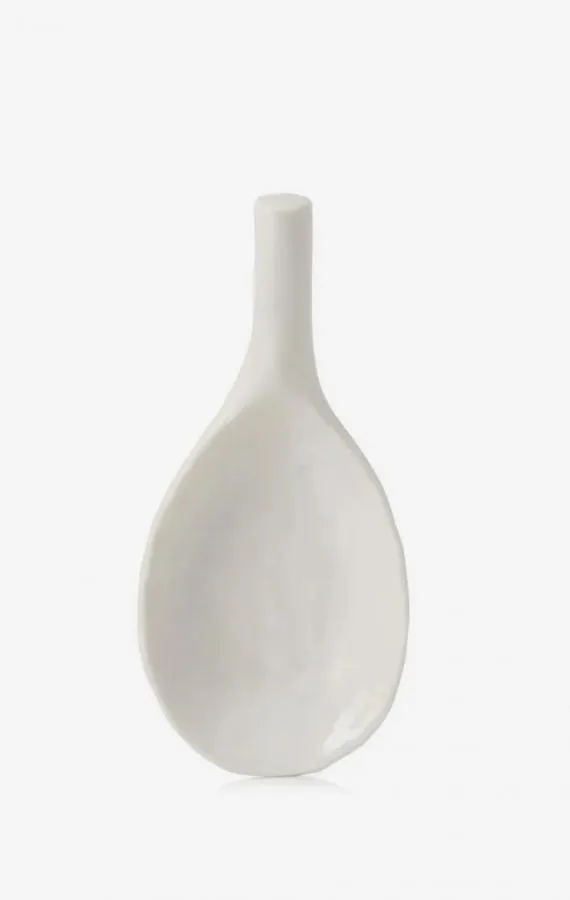 YLI AMUSE GUEULE LÖFFEL/ ABLAGE-LÖFFEL 9 CM Alabaster Weiss