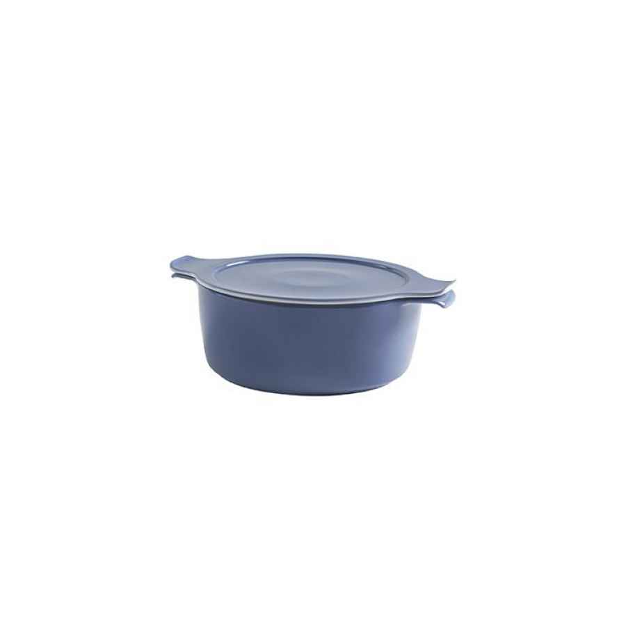 COOK & SERVE Topf mit Deckel 1,00 l / 16 cm grau-blau