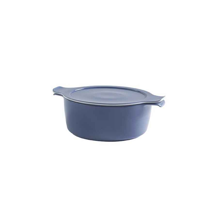 COOK & SERVE Topf mit Deckel 1,50 l / 18 cm grau-blau