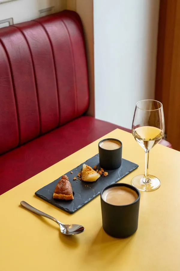 Servierteller mit 3 Mulden 25 x 12 cm Porzellan in Schieferoptik