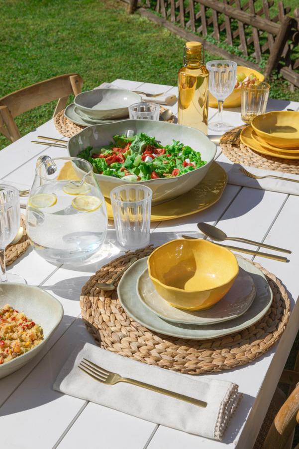 Frühstücksteller / Dessertteller Ø 21 cm Atmosfera grün Set mit 2 Stück