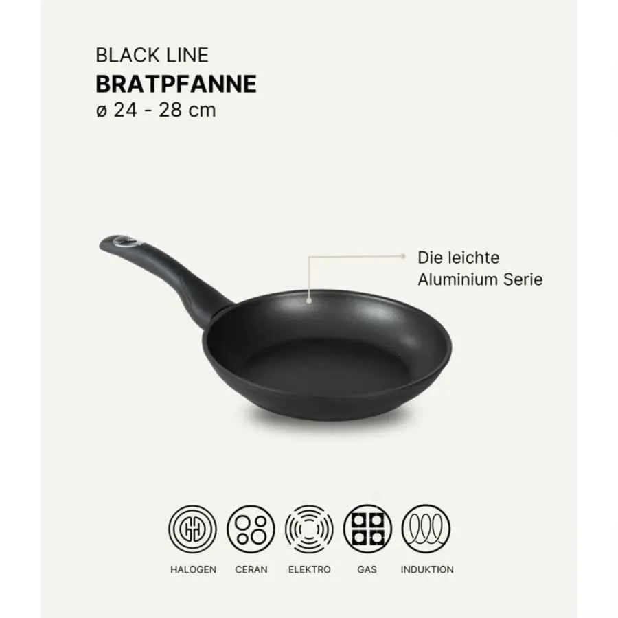 Bratpfanne 28 cm BAF BLACKline für alle Herdarten
