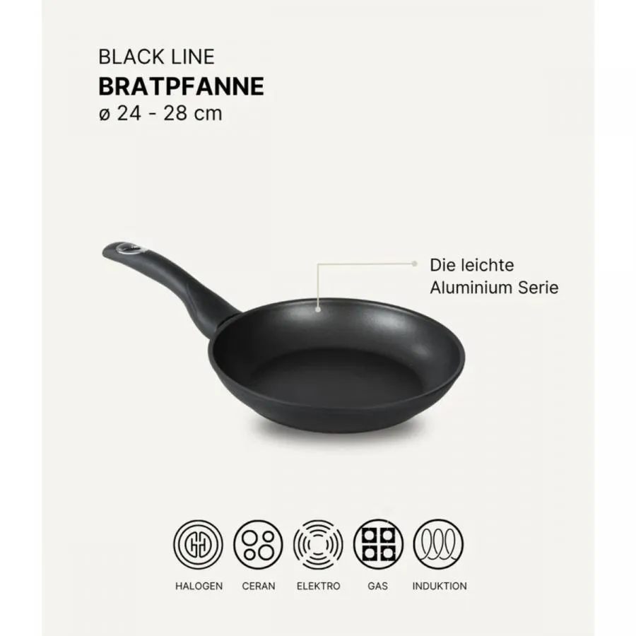 Bratpfanne 24 cm BAF BLACKline für alle Herdarten