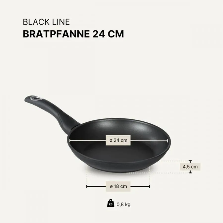 Bratpfanne 24 cm BAF BLACKline für alle Herdarten